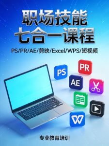 职场必备!零基础入门PS/PR/AE/剪映/Excel/WPS七合一技能教程(600课完整版)-元界资源网