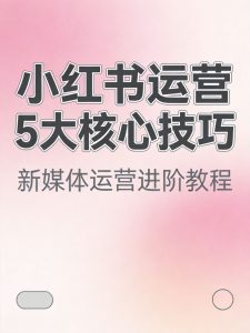 小红书运营5大核心技巧:从定位到变现,新手必看-元界资源网