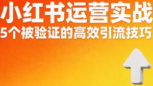 2026小红书运营实战:5个被验证的高效引流技巧-元界资源网