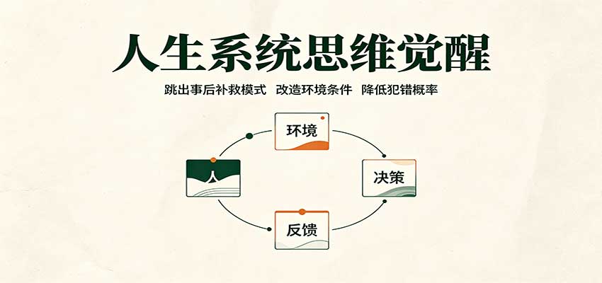 【分享】人生系统思维觉醒：跳出事后补救模式，改造环境条件，降低犯错概率-元界资源网