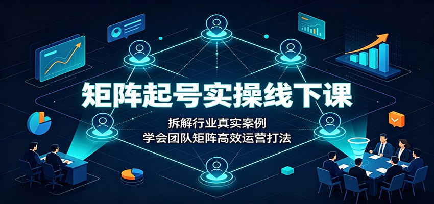 矩阵起号实操线下课:拆解行业真实案例,学会团队矩阵高效运营打法(资源下载)-元界资源网