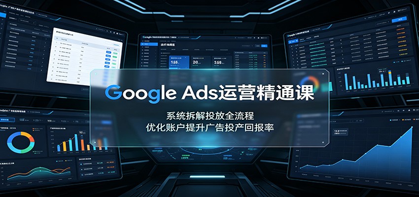 【精选】Google Ads运营精通课:系统拆解投放全流程,优化账户提升广告投产回报率-元界资源网