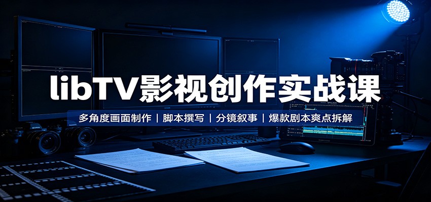 【精选】libTV影视创作实战课：多角度画面制作，脚本撰写，分镜叙事，爆款剧本爽点拆解-元界资源网
