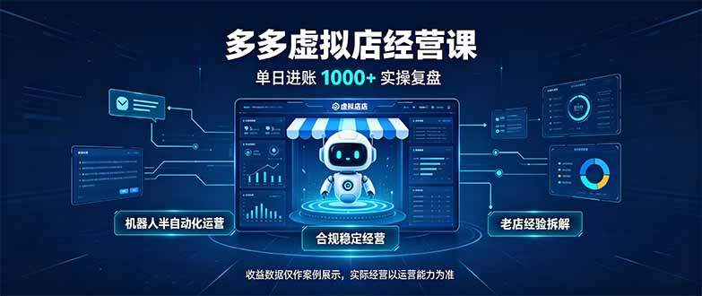 （20616期）单日进账1000+的多多虚拟店，合规稳定的老牌项目，机器人半自动化运营（指南）-元界资源网