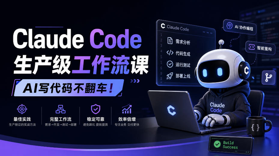 【推荐】Claude Code生产级工作流课,AI写代码不翻车!【原创双语字幕】-元界资源网