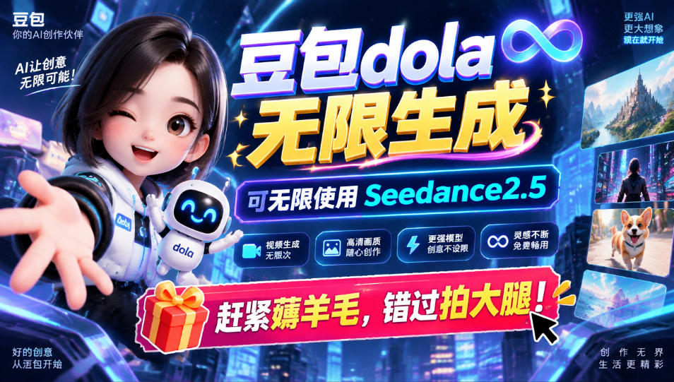 1029最新豆包dola无限生成技术,可以无限生成sseedance2.5,赶紧薅羊毛,和谐拍大腿(教程)-元界资源网