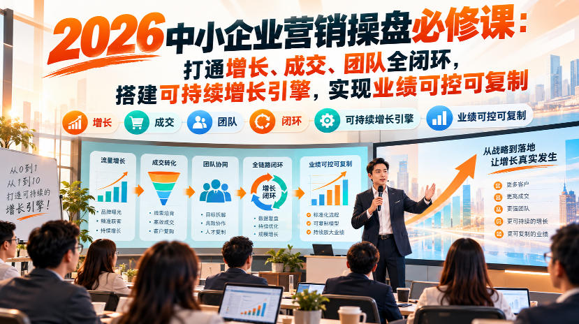 【分享】2026中小企业营销操盘必修课:打通增长、成交、团队全闭环,搭建可持续增长引擎,实现业绩可控可复制-元界资源网