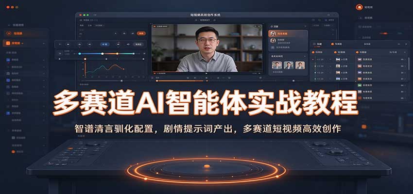多赛道AI智能体实战教程:智谱清言驯化配置,剧情提示词产出,多赛道短视频高效创作(资源下载)-元界资源网