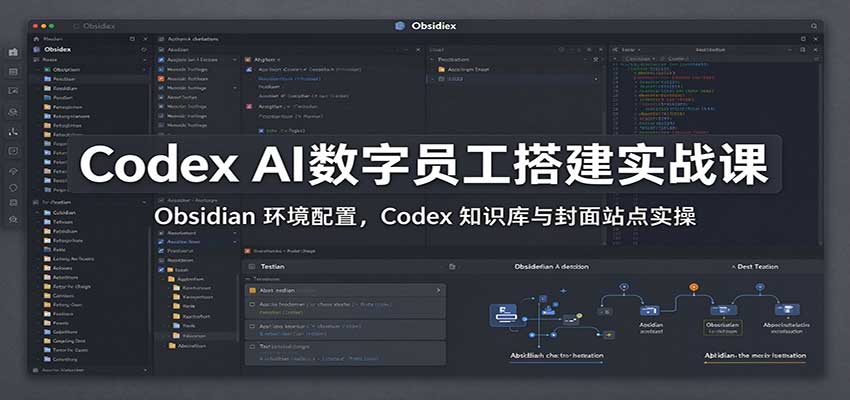 Codex AI数字员工搭建实战课:Obsidian 环境配置,Codex 知识库与封面站点实操(详解)-元界资源网