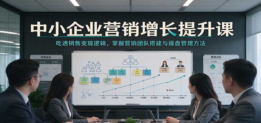 中小企业营销增长提升课:吃透销售变现逻辑,掌握营销团队搭建与操盘管理方法(资源下载)-元界资源网