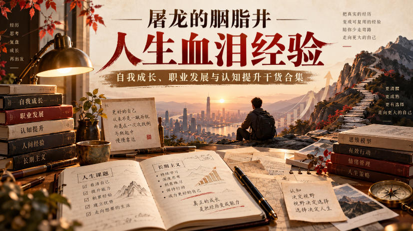 屠龙的胭脂井人生血泪经验|自我成长、职业发展与认知提升干货合集【文档】(详解)-元界资源网