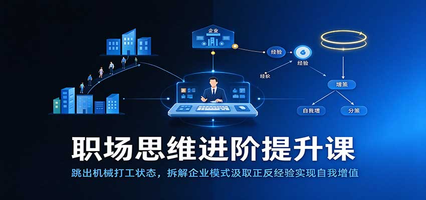 职场思维进阶提升:跳出机械打工状态,拆解企业模式汲取正反经验实现自我增值(详解)-元界资源网