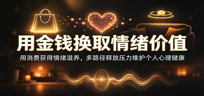 【精选】用金钱换取情绪价值:用消费获得情绪滋养,多路径释放压力维护个人心理健康-元界资源网