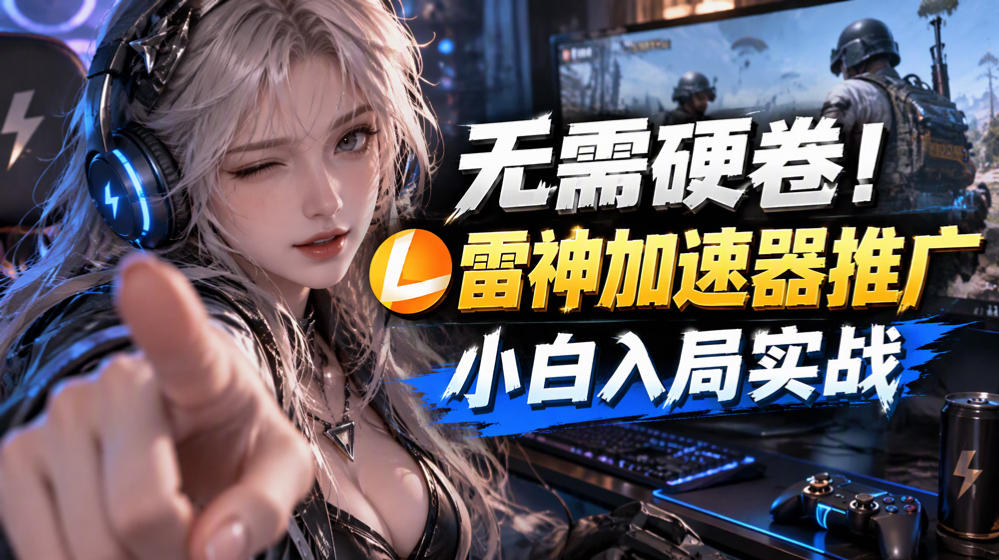 【精选】无需硬卷!雷神加速器推广,小白入局实战一天也能几十r-元界资源网