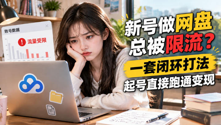 网盘拉新SOP:小白新号过限流(资源下载)-元界资源网